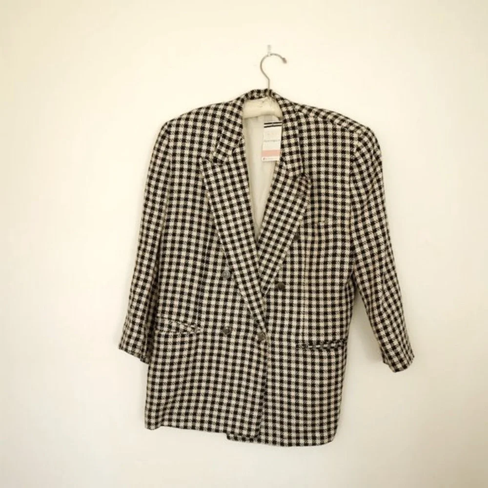 Iconic Alan Austin checkered blazer 80’s vintage - Picture 4 of 8